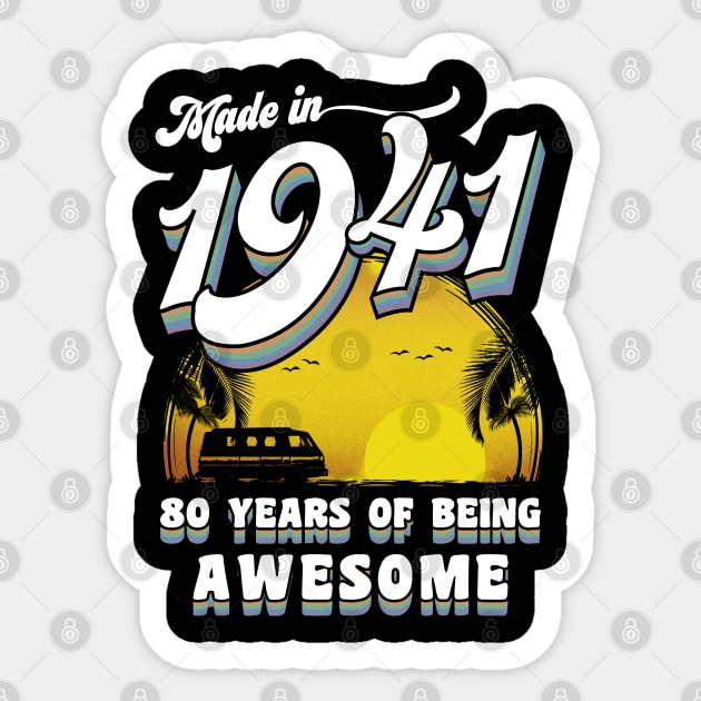 Made in 1941 All Original Parts 80 Birthday Gift Sticker by KsuAnn